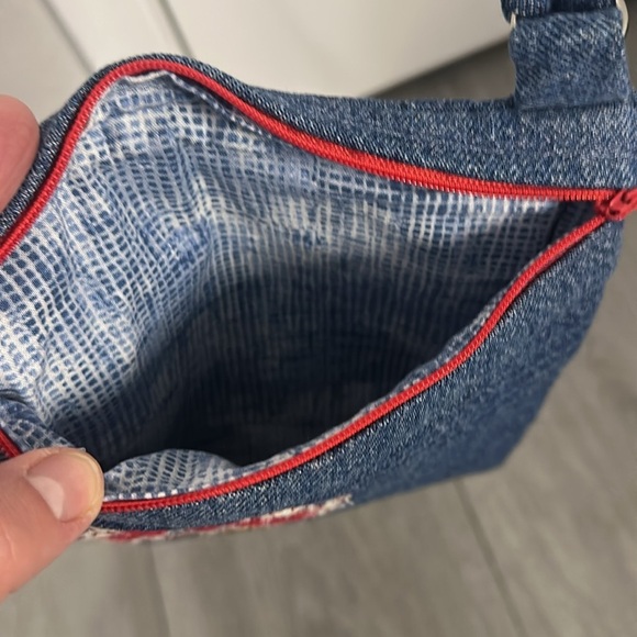 Denim flower purse - Picture 4 of 8